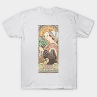 Sea Holly aka Thistle from the sands, Alphonse Mucha T-Shirt